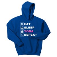 Eat Sleep Yoga Repeat Exercise Gym Funny Yoga Funny Workout Cute Gift Kids Hoodie