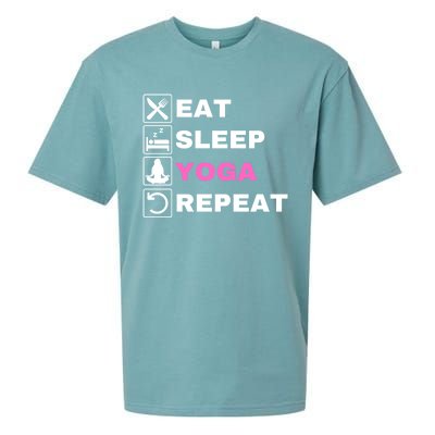 Eat Sleep Yoga Repeat Exercise Gym Funny Yoga Funny Workout Cute Gift Sueded Cloud Jersey T-Shirt