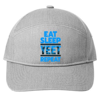 Eat Sleep Yeet Repeat Vintage Yeet Apparel Saying 7-Panel Snapback Hat