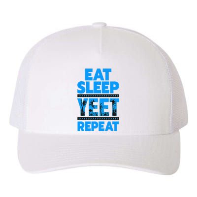 Eat Sleep Yeet Repeat Vintage Yeet Apparel Saying Yupoong Adult 5-Panel Trucker Hat