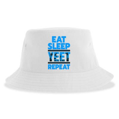 Eat Sleep Yeet Repeat Vintage Yeet Apparel Saying Sustainable Bucket Hat