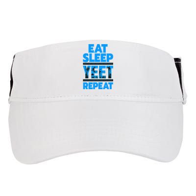 Eat Sleep Yeet Repeat Vintage Yeet Apparel Saying Adult Drive Performance Visor