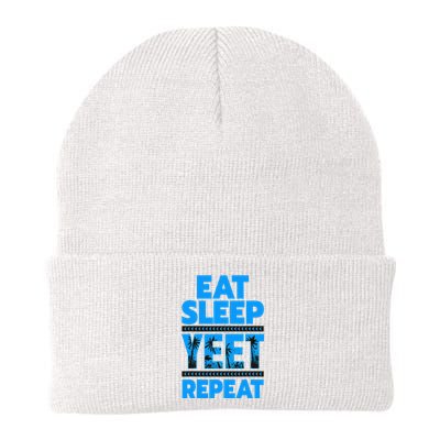 Eat Sleep Yeet Repeat Vintage Yeet Apparel Saying Knit Cap Winter Beanie