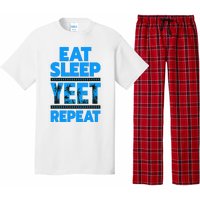 Eat Sleep Yeet Repeat Vintage Yeet Apparel Saying Pajama Set