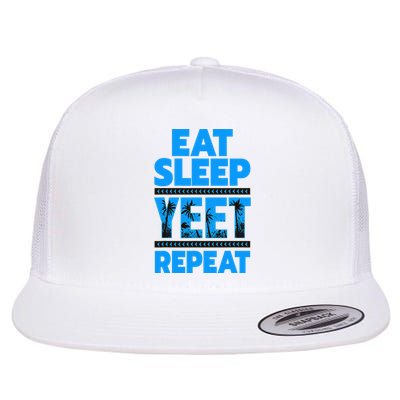 Eat Sleep Yeet Repeat Vintage Yeet Apparel Saying Flat Bill Trucker Hat