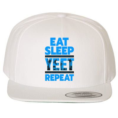 Eat Sleep Yeet Repeat Vintage Yeet Apparel Saying Wool Snapback Cap