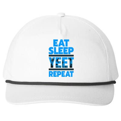 Eat Sleep Yeet Repeat Vintage Yeet Apparel Saying Snapback Five-Panel Rope Hat