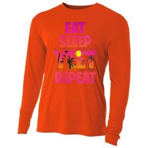 Eat Sleep Yeet Repeat Cooling Performance Long Sleeve Crew