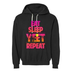 Eat Sleep Yeet Repeat Garment-Dyed Fleece Hoodie