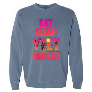 Eat Sleep Yeet Repeat Garment-Dyed Sweatshirt