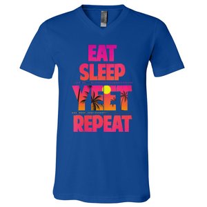 Eat Sleep Yeet Repeat V-Neck T-Shirt