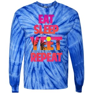 Eat Sleep Yeet Repeat Tie-Dye Long Sleeve Shirt