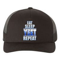 Eat Sleep Yeet Repeat Vintage Yupoong Adult 5-Panel Trucker Hat