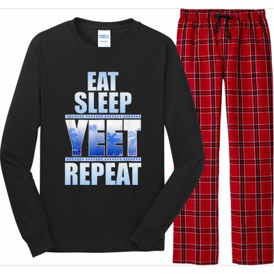 Eat Sleep Yeet Repeat Vintage Long Sleeve Pajama Set