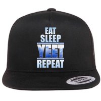 Eat Sleep Yeet Repeat Vintage Flat Bill Trucker Hat