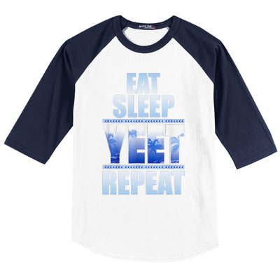 Eat Sleep Yeet Repeat Vintage Baseball Sleeve Shirt