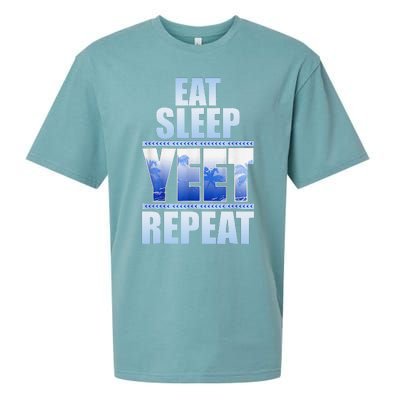 Eat Sleep Yeet Repeat Vintage Sueded Cloud Jersey T-Shirt