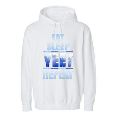 Eat Sleep Yeet Repeat Vintage Garment-Dyed Fleece Hoodie