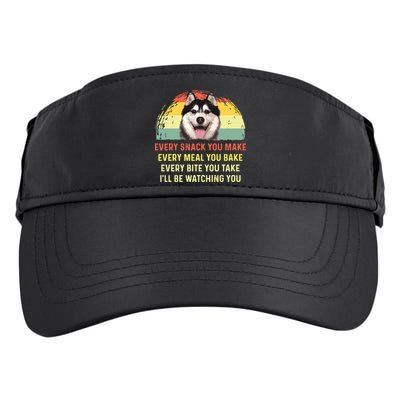 Every Snack You Make Husky Dog Mom Dog Dad Retro Premium Adult Drive Performance Visor
