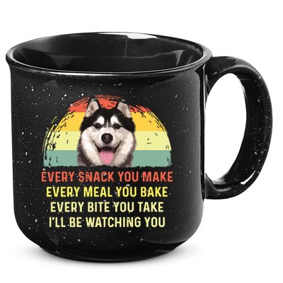 Every Snack You Make Husky Dog Mom Dog Dad Retro Premium 15oz Campfire Ceramic Mug
