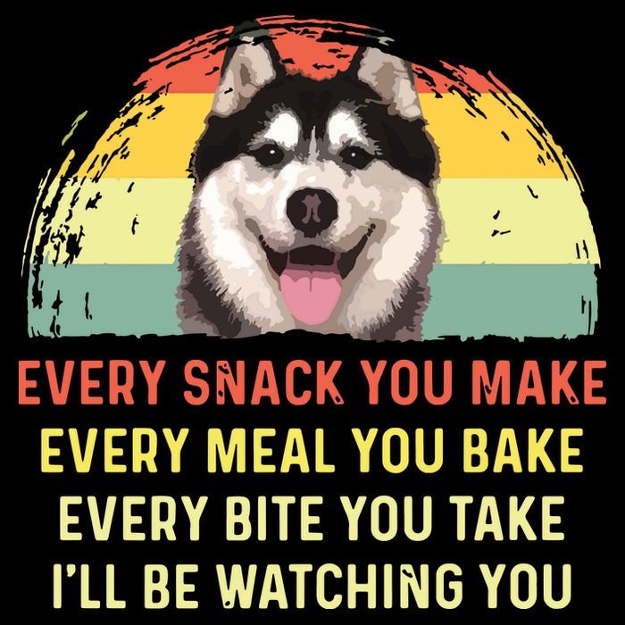 Every Snack You Make Husky Dog Mom Dog Dad Retro Premium 16 in Basic Backpack