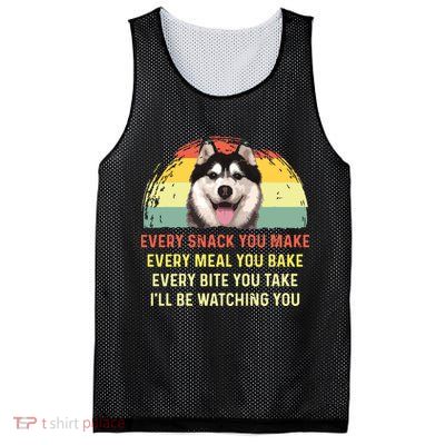 Every Snack You Make Husky Dog Mom Dog Dad Retro Premium Mesh Reversible Basketball Jersey Tank