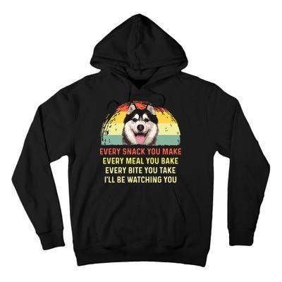 Every Snack You Make Husky Dog Mom Dog Dad Retro Premium Tall Hoodie