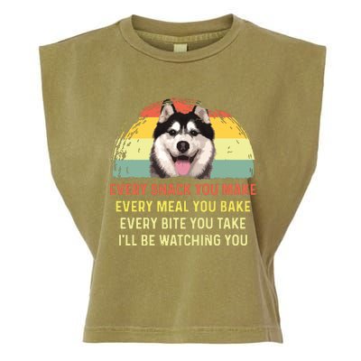 Every Snack You Make Husky Dog Mom Dog Dad Retro Premium Garment-Dyed Women's Muscle Tee