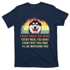 Every Snack You Make Husky Dog Mom Dog Dad Retro Premium T-Shirt