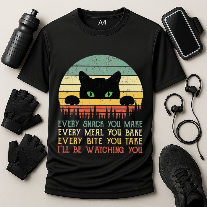 Every Snack You Make Cat Funny Cat Mom Cat Mama Cat Dad Cooling Performance Crew T-Shirt