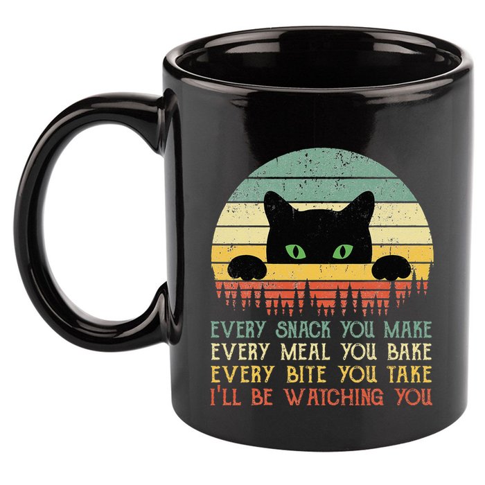 Every Snack You Make Cat Funny Cat Mom Cat Mama Cat Dad 11oz C Handle Ceramic Mug
