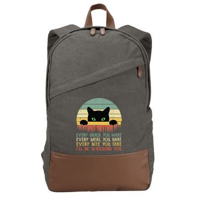 Every Snack You Make Cat Funny Cat Mom Cat Mama Cat Dad Cotton Canvas Backpack