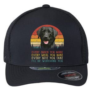 Every Snack You Make Dog Black Labrador Retriever Flexfit Unipanel Trucker Cap