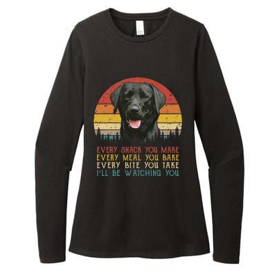 Every Snack You Make Dog Black Labrador Retriever Womens CVC Long Sleeve Shirt