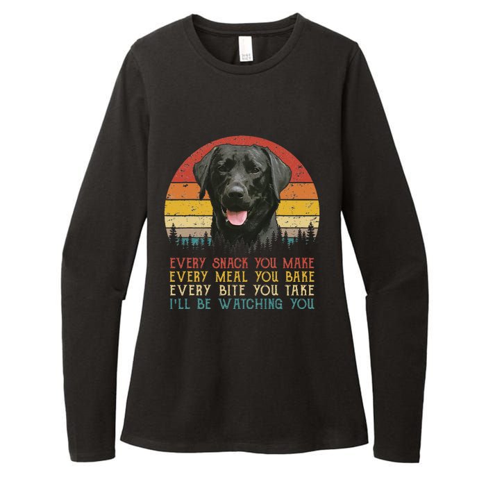 Every Snack You Make Dog Black Labrador Retriever Womens CVC Long Sleeve Shirt