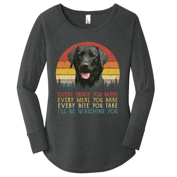 Every Snack You Make Dog Black Labrador Retriever Women's Perfect Tri Tunic Long Sleeve Shirt