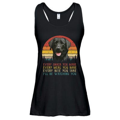 Every Snack You Make Dog Black Labrador Retriever Ladies Essential Flowy Tank