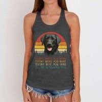 Every Snack You Make Dog Black Labrador Retriever Women's Knotted Racerback Tank