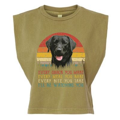 Every Snack You Make Dog Black Labrador Retriever Garment-Dyed Women's Muscle Tee