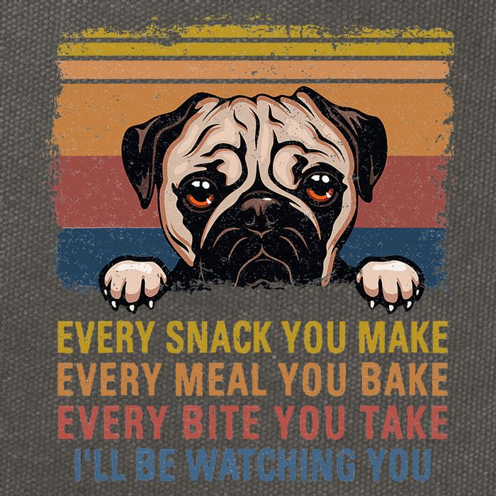 Every Snack You Make Every Bite You Take Pug Dogs Items Cotton Canvas Backpack