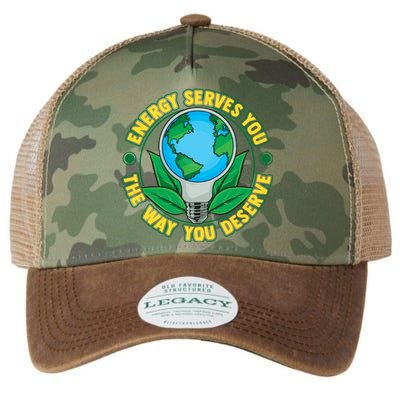 Energy Serves You The Way You Deserve Happy Day Of Earth Gift Legacy Tie Dye Trucker Hat