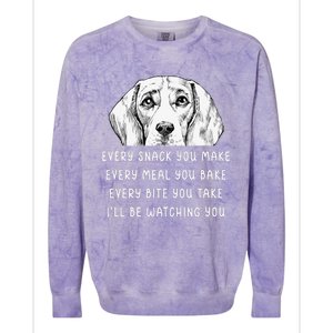 Every snack you make Every meal you bake Beagle Colorblast Crewneck Sweatshirt