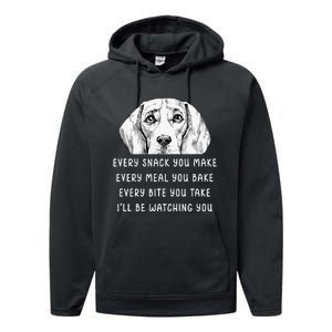 Every snack you make Every meal you bake Beagle Performance Fleece Hoodie