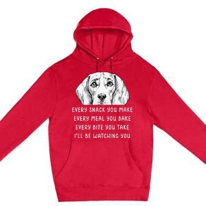 Every snack you make Every meal you bake Beagle Premium Pullover Hoodie