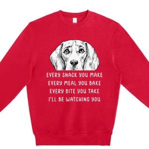 Every snack you make Every meal you bake Beagle Premium Crewneck Sweatshirt