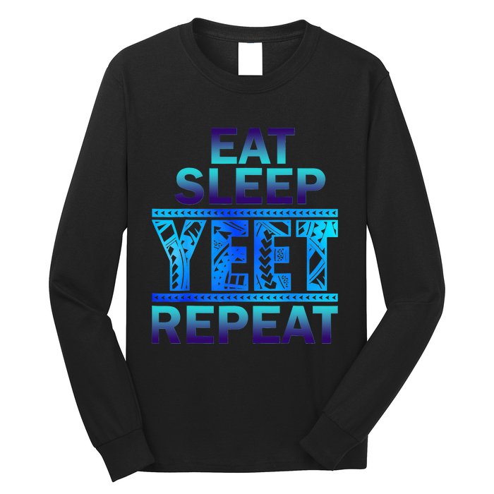 Eat Sleep Yeet Repeat Vintage Long Sleeve Shirt