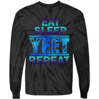 Eat Sleep Yeet Repeat Vintage Tie-Dye Long Sleeve Shirt