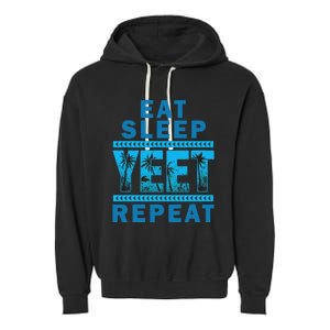 Eat Sleep Yeet Repeat Garment-Dyed Fleece Hoodie