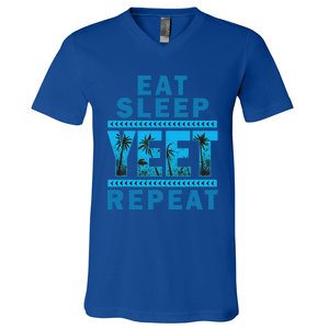 Eat Sleep Yeet Repeat V-Neck T-Shirt