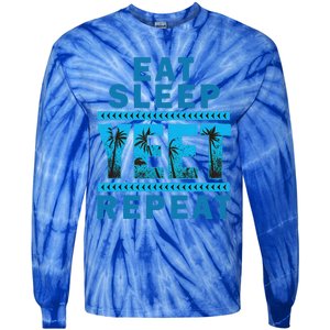 Eat Sleep Yeet Repeat Tie-Dye Long Sleeve Shirt